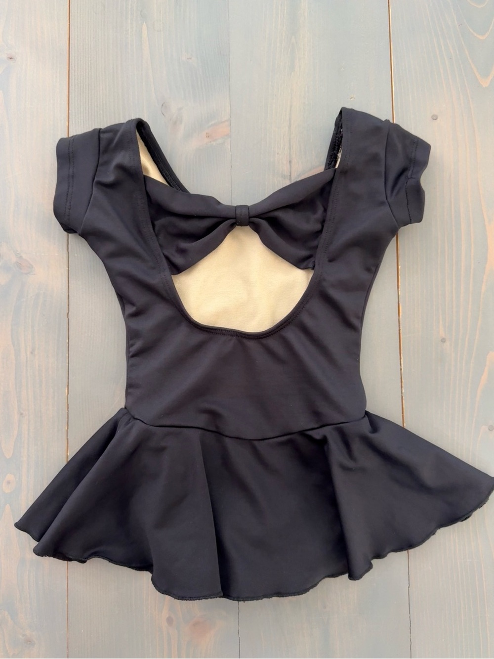 Eurotard Girls' Short Sleeve Black Dance Leotard Size XS